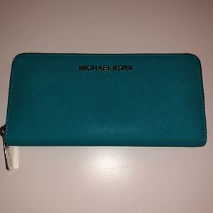 Michael Kors Continental Wallet in Turquoise